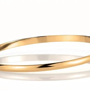 Classic Armring buet profil i Gult Gull 4 mm
