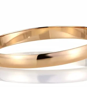 Classic Armring buet profil i Gult Gull 8 mm