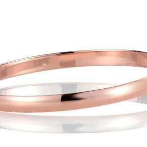 Classic Armring buet profil i Rosè Gull 6 mm