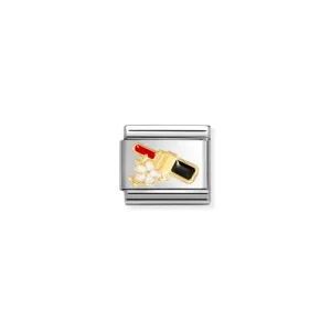 Nomination Symbol link, emalje med gull, Rød leppestift