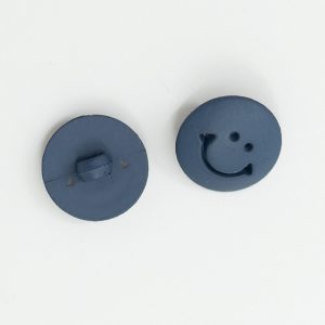 Smiley knapp mørk blå