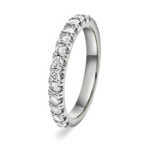 Rekkering i hvitt gull med diamanter på 0,50 ct