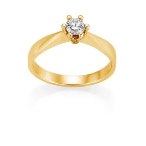Diamantring Margrete 0,20ct i Gult Gull