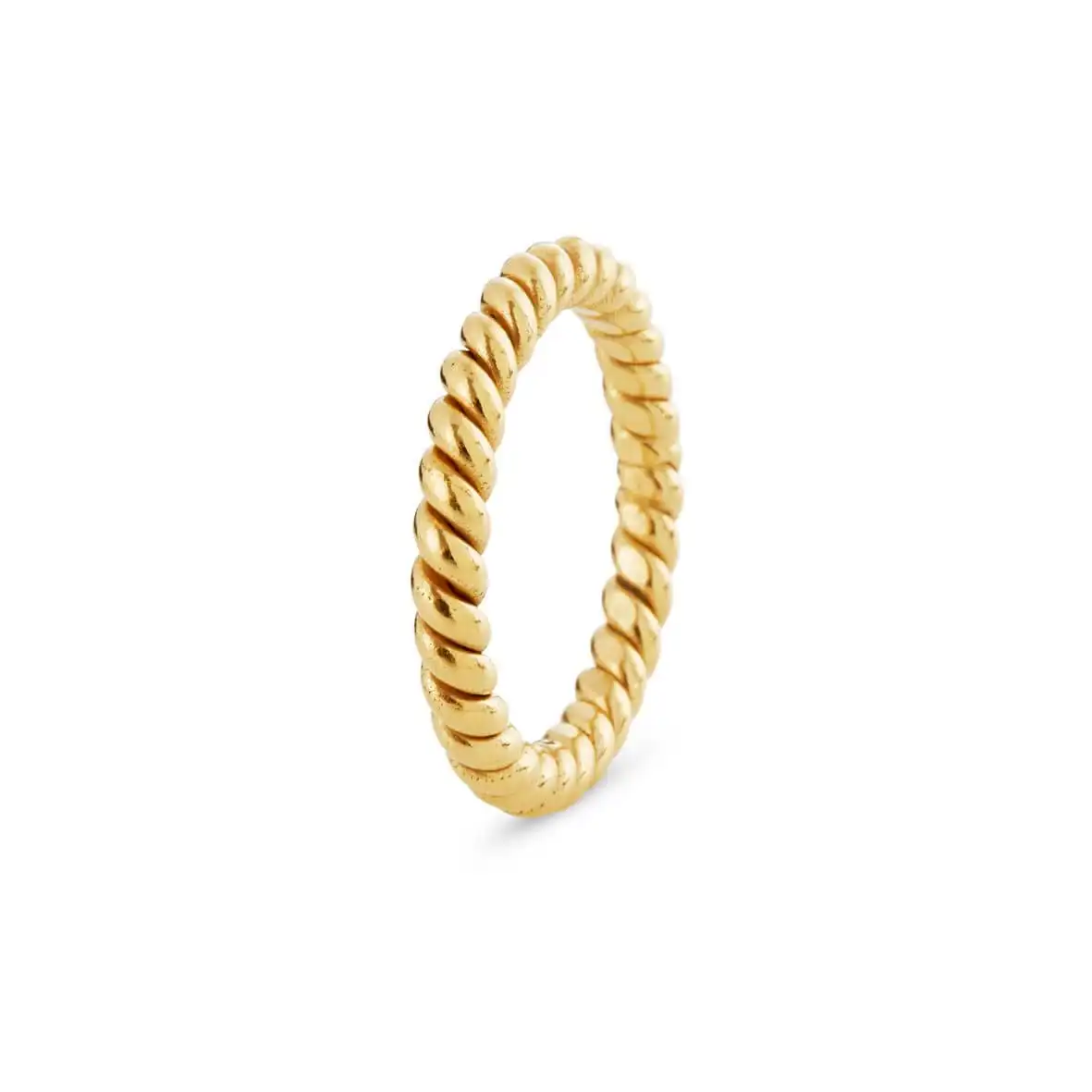 Ring i Vridd Forgylt Sølv – 3 mm