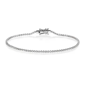 Diamantarmbånd i hvitt gull på 1.00 ct