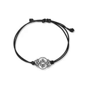 Armbånd Unhjemsølv m/sort snor