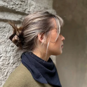 TRIANGEL SCARF CASHMERE MARINE