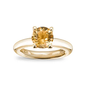 Renate Frøya Ring i gull med Light Citrine