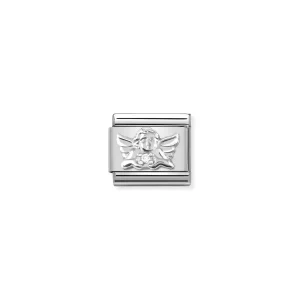 Nomination Symbol link med sølv og zirkonia, Engel