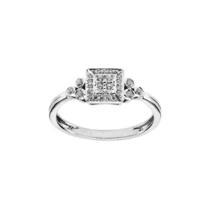 Diamantring i hvitt gull på 0,18 ct