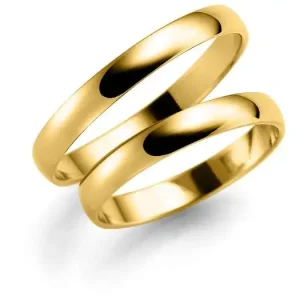 Giftering i gult gull – 3 mm