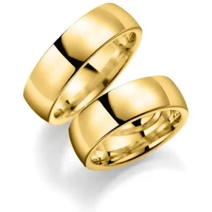 Giftering i gult gull – 7 mm