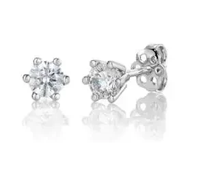 Ørepynt i hvitt gull med 0,07ct diamant, Margrete