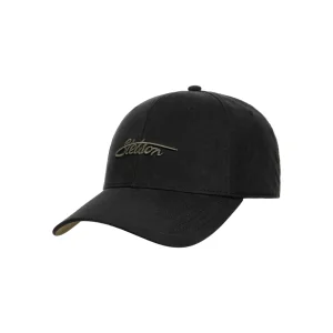 BASEBALL CAP WAXED COTTON BLACK