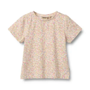 Wheat – Manna T-skjorte med blomstermotiv – Rosa – Jente – 3-12 år