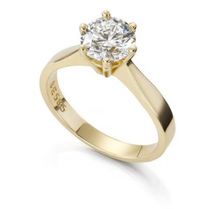 Diamantring Margrete i Gult Gull med 2,00 ct Lab Diamant