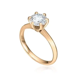 Diamantring Alexandra i Gult Gull med 1,50 ct Lab Diamant