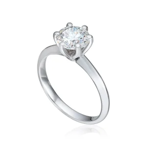 Diamantring Alexandra i Hvitt Gull med 1,50 ct Lab diamant