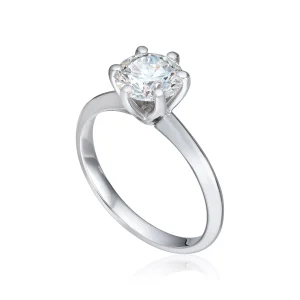 Diamantring Alexandra i Hvitt Gull med 1,00 ct Lab diamant