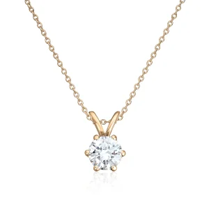 Diamantanheng Alexandra i Gult Gull med 0,70 ct LAB Diamant