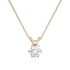 Diamantanheng Alexandra i Gult Gull med 0,50 ct LAB Diamant