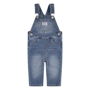 Levi’s – Myk dongeriselebukse med regulerbare seler – Blå – Gutt – 0-3 år