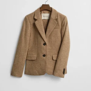 Slim Wool Herringbone Blazer