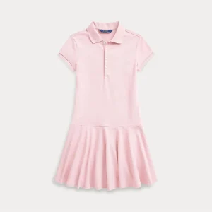 Polo Ralph Lauren – Piquet-kjole med hvit hest – Rosa – Jente – 2-6 år